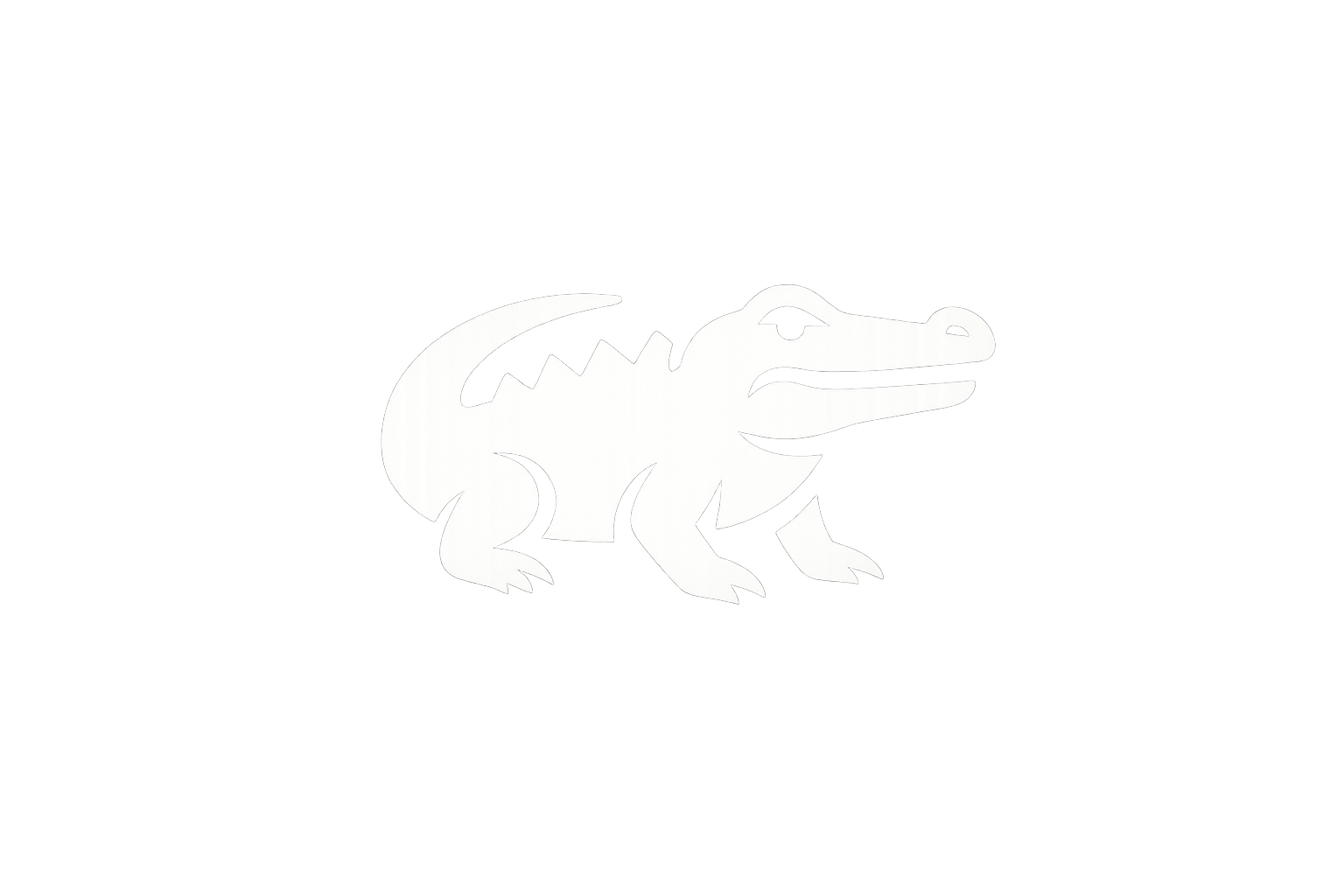 white gator logo facing right